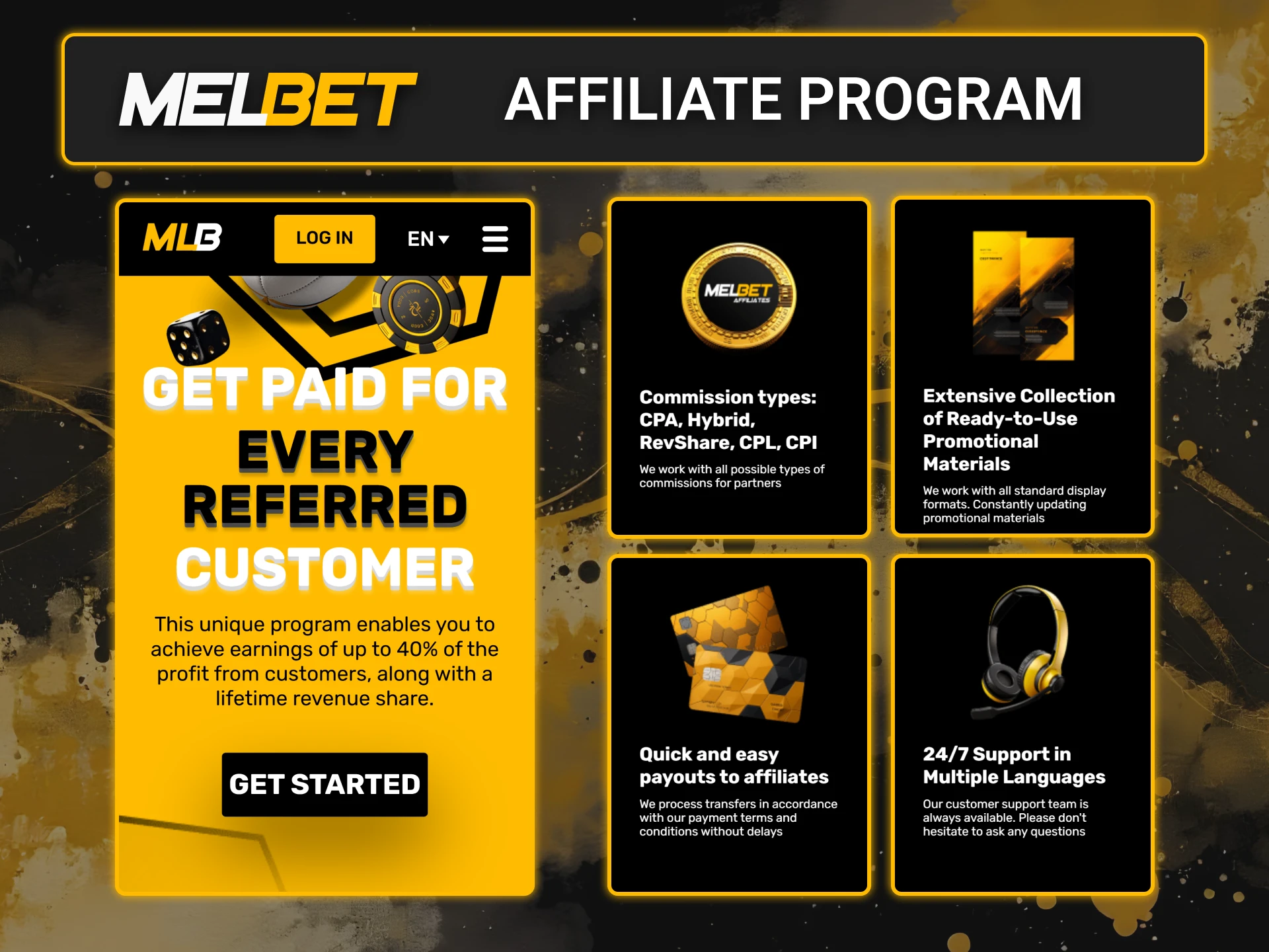 Join Melbet affiliate program and start earning today.