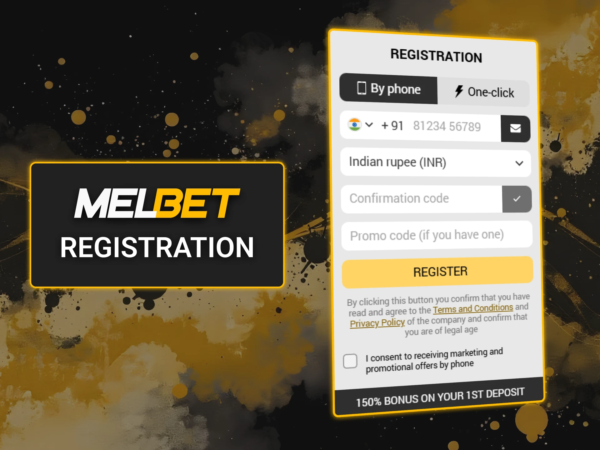 Quick registration on Melbet website for Indian players.