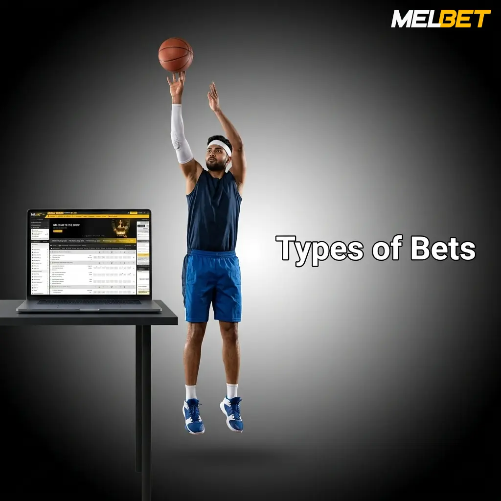 Melbet bet types including single, accumulator, system, chain, patent, and trixie explained for all punters