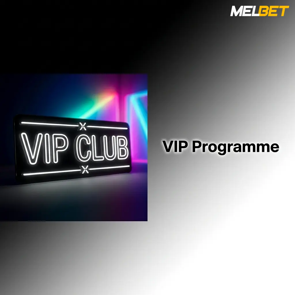 Melbet VIP loyalty programme tiers showing Entry, Silver, Gold and Platinum membership levels with rewards