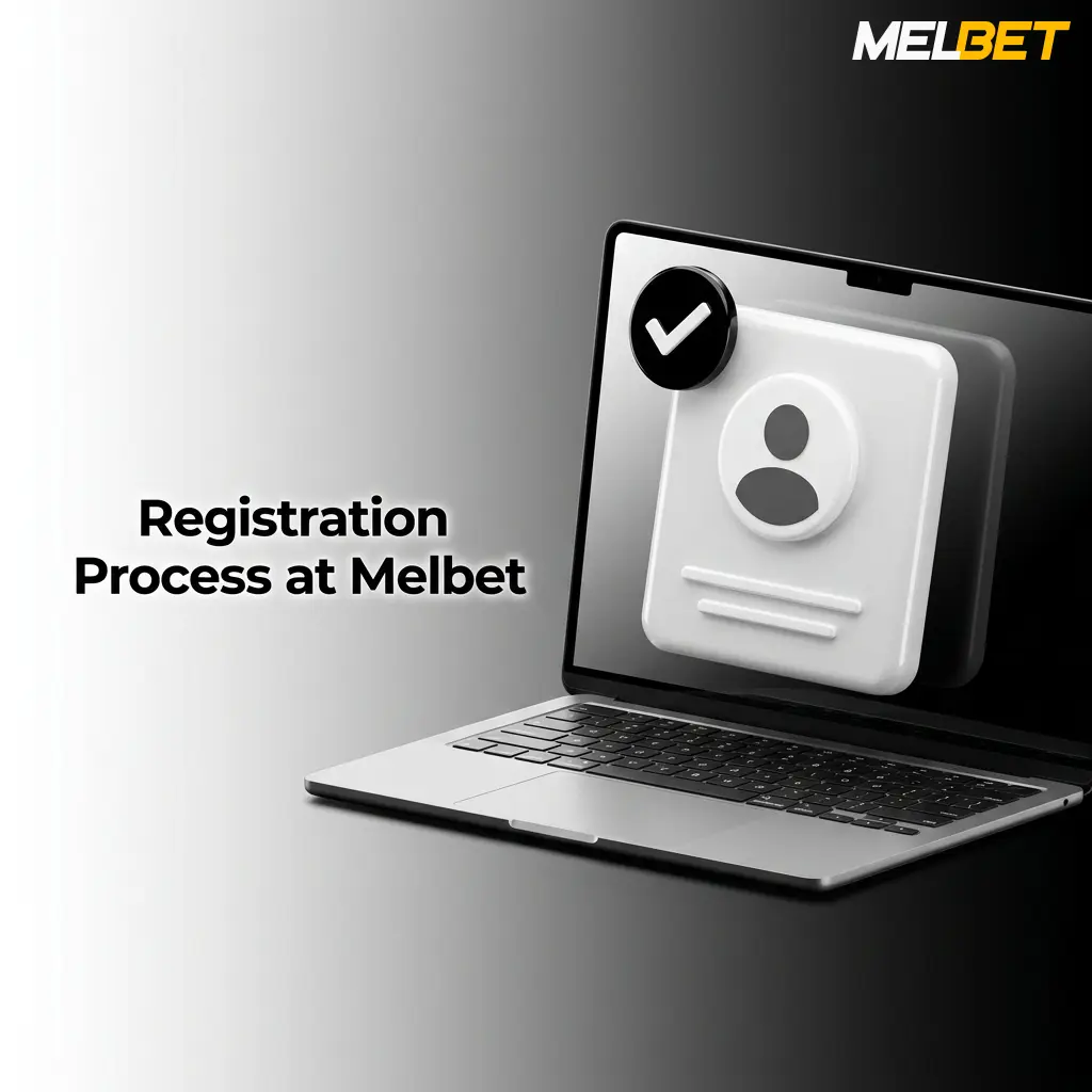Melbet registration form showing sign-up steps including method selection, details entry, and account confirmation process